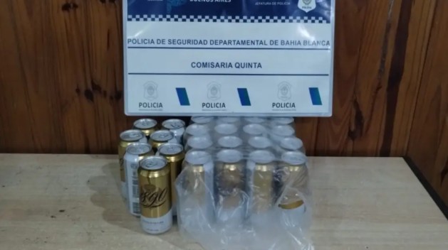 Intentó robar latas de cerveza y fue descubierto por el sereno del lugar