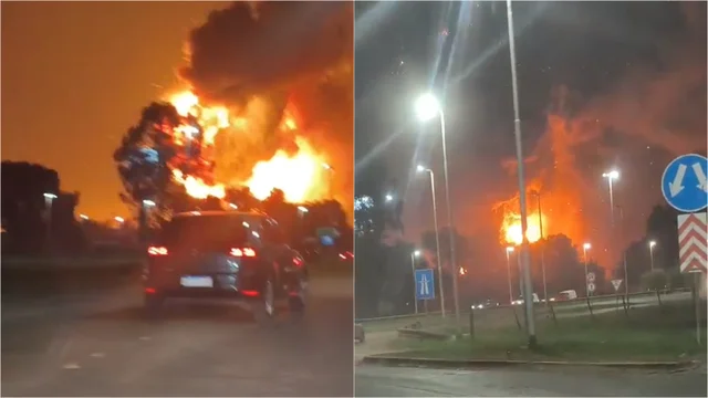 Impresionante explosión en el Polo Industrial de Ezeiza