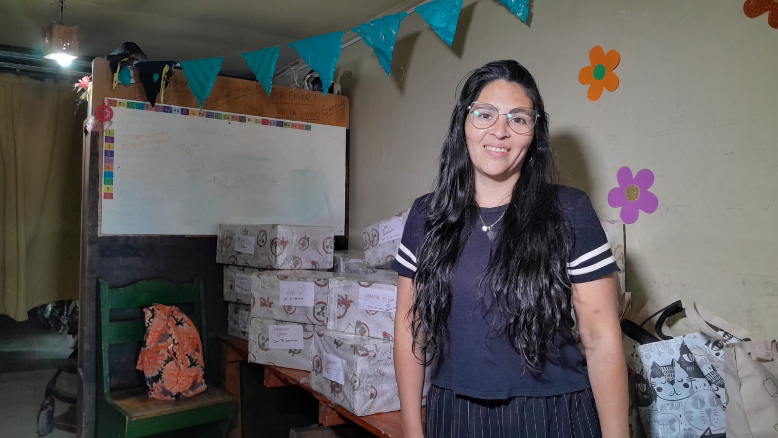 El comedor A Puro Corazón brindó cajas navideñas y bolsas con alimentos a varias familias del sector