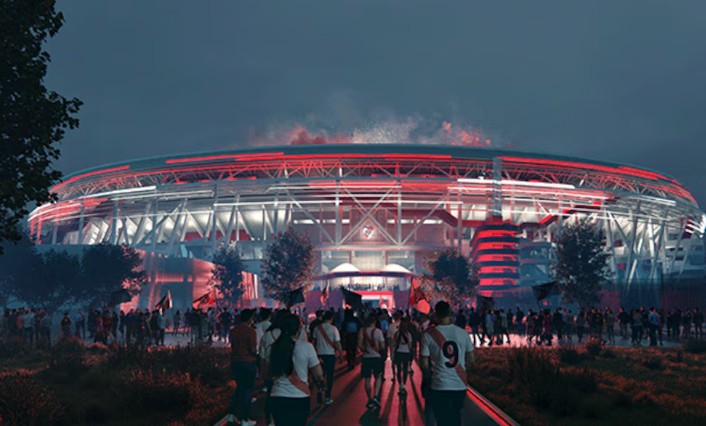 El presidente de River Plate Stefano Di Carlo anunció la obra de ampliación y techado del Estadio Monumental