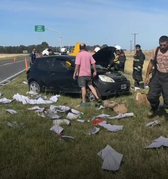 Choque en la Ruta 3: una mujer herida y un menor trasladado a Bahía Blanca