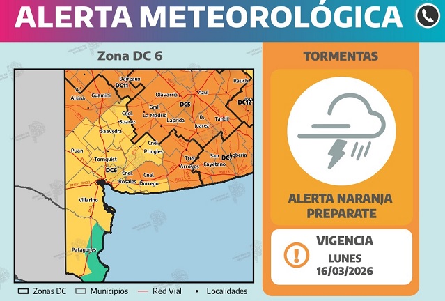 Se prevén condiciones inestables para este lunes en la región