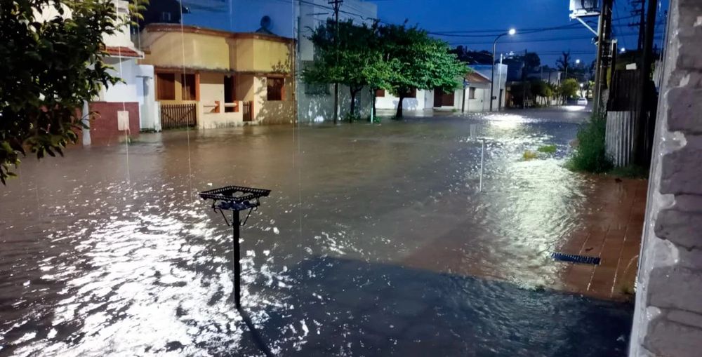 Olavarría: un temporal dejó casas inundadas y calles anegadas en la ciudad