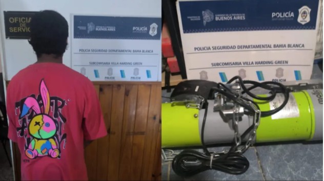 Intentaba vender un motor robado y lo detuvieron