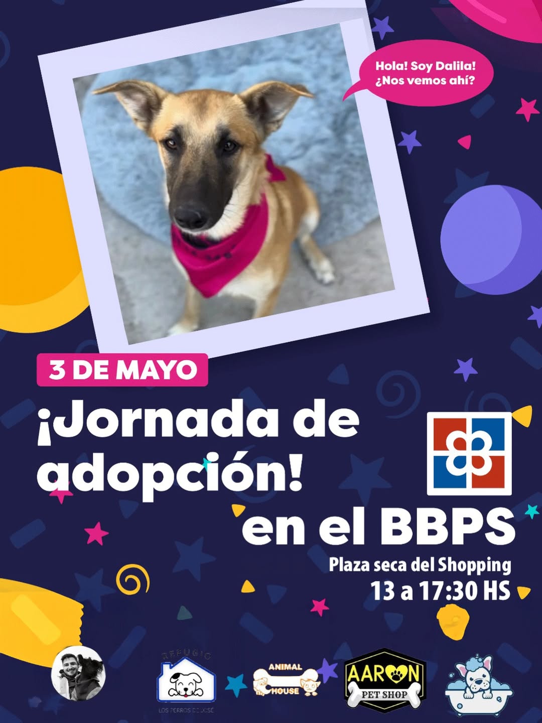 Jornada de adopción de mascotas en el BBPS este 3 de mayo