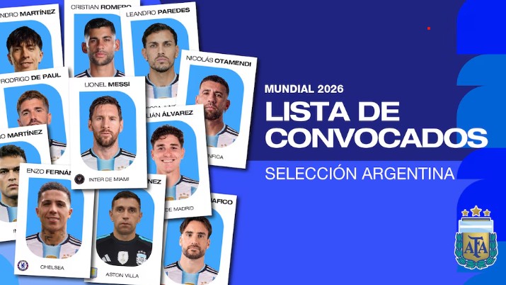 Lionel Scaloni dio a conocer la lista de 26 convocados de la selección argentina para el Mundial 2026