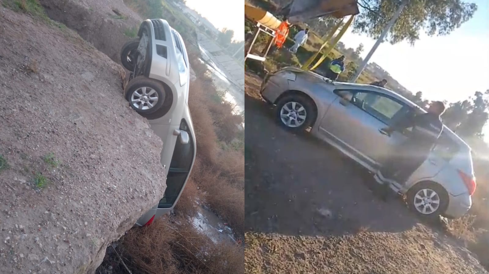 Le quedó el auto colgado del Canal Maldonado: estaba alcoholizado