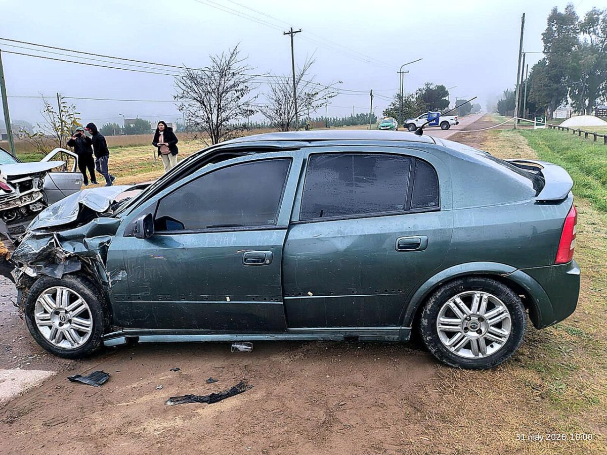 Choque frontal en el acceso a Hilario Ascasubi: un conductor tenía 1,68 gramos de alcohol en sangre