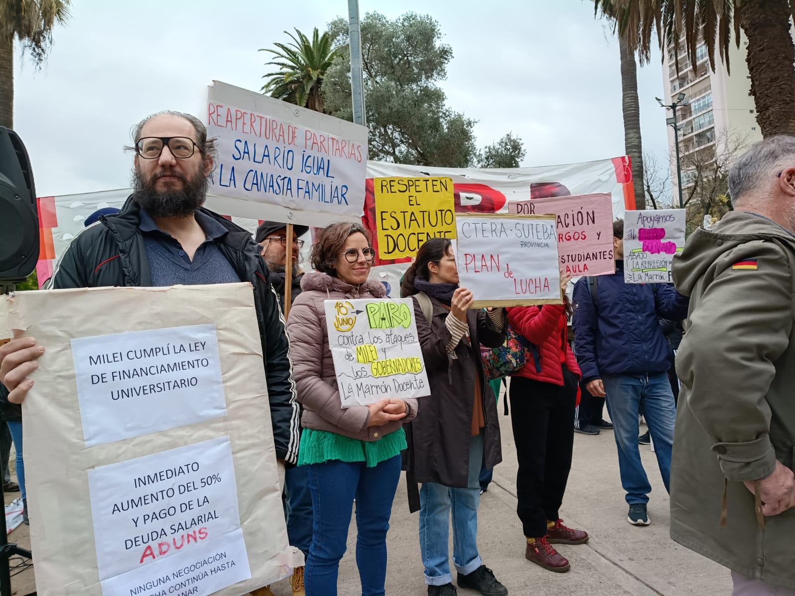 Nueva jornada de protesta y movilización de los gremios docentes
