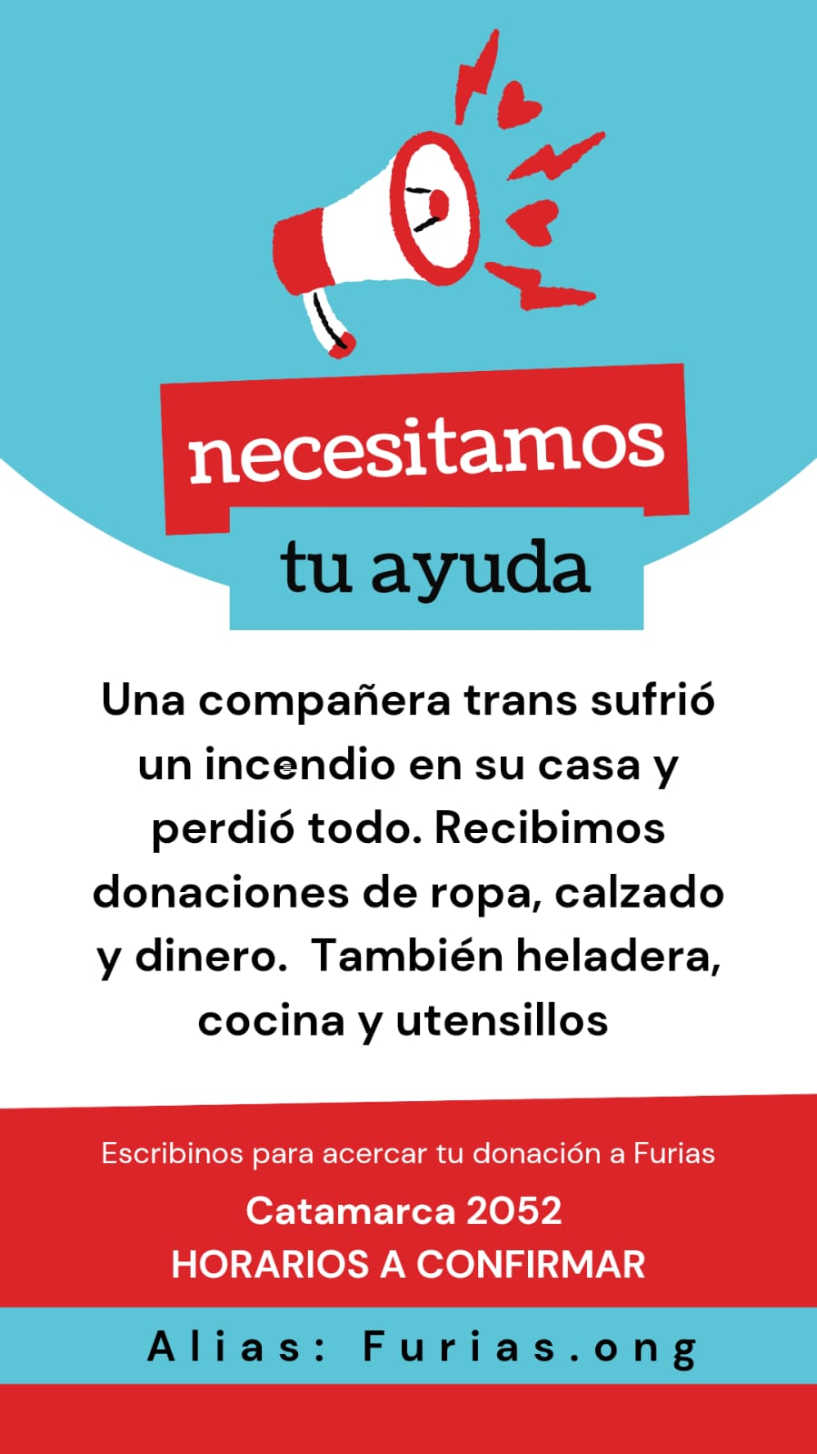 Piden ayuda para la mujer trans afectada en un incendio