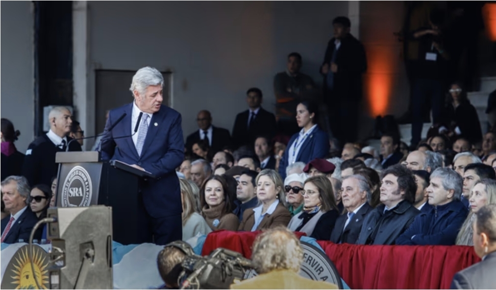 Nicolás Pino reclamó el fin definitivo de las retenciones y destacó el aporte del campo en la apertura oficial de La Rural