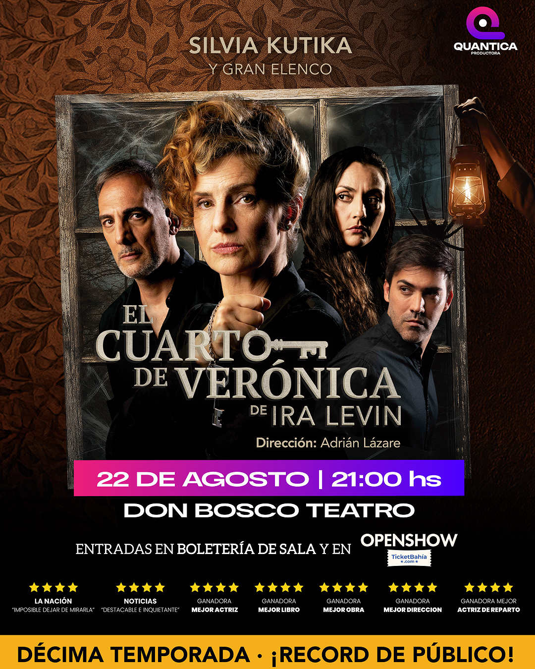 “El cuarto de Verónica” llega al Don Bosco Teatro con Silvia Kutika y gran elenco