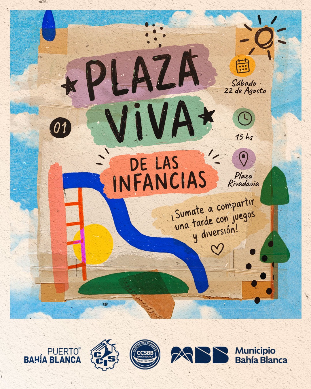 Plaza Viva: una tarde en familia con juegos, música y propuestas para celebrar las infancias