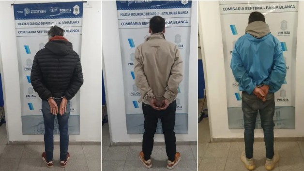Tres aprehendidos durante un allanamiento