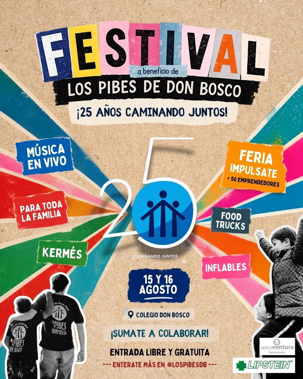 Un festejo solidario por los 25 años de Los Pibes de Don Bosco