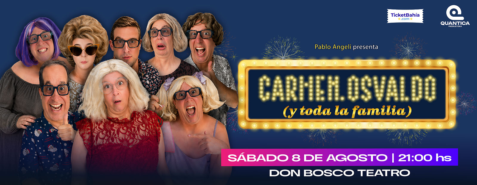 Pablo Angeli presenta “Carmen y Osvaldo (y toda la familia)” en Don Bosco Teatro