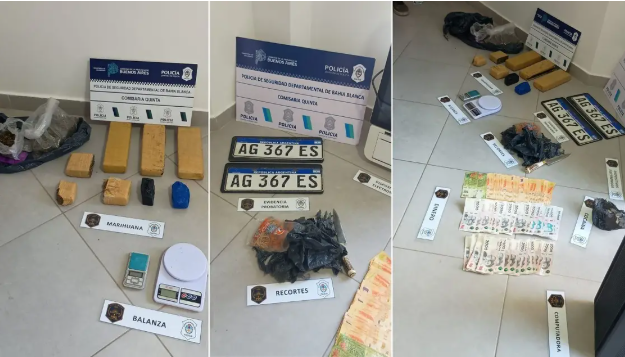 Un allanamiento en el centro terminó con el secuestro de 3 kilos de marihuana