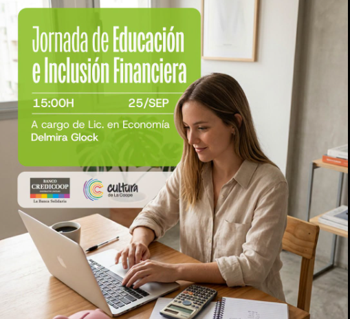 La Cooperativa Obrera y el Banco Credicoop realizarán una Jornada de Educación e Inclusión Financiera