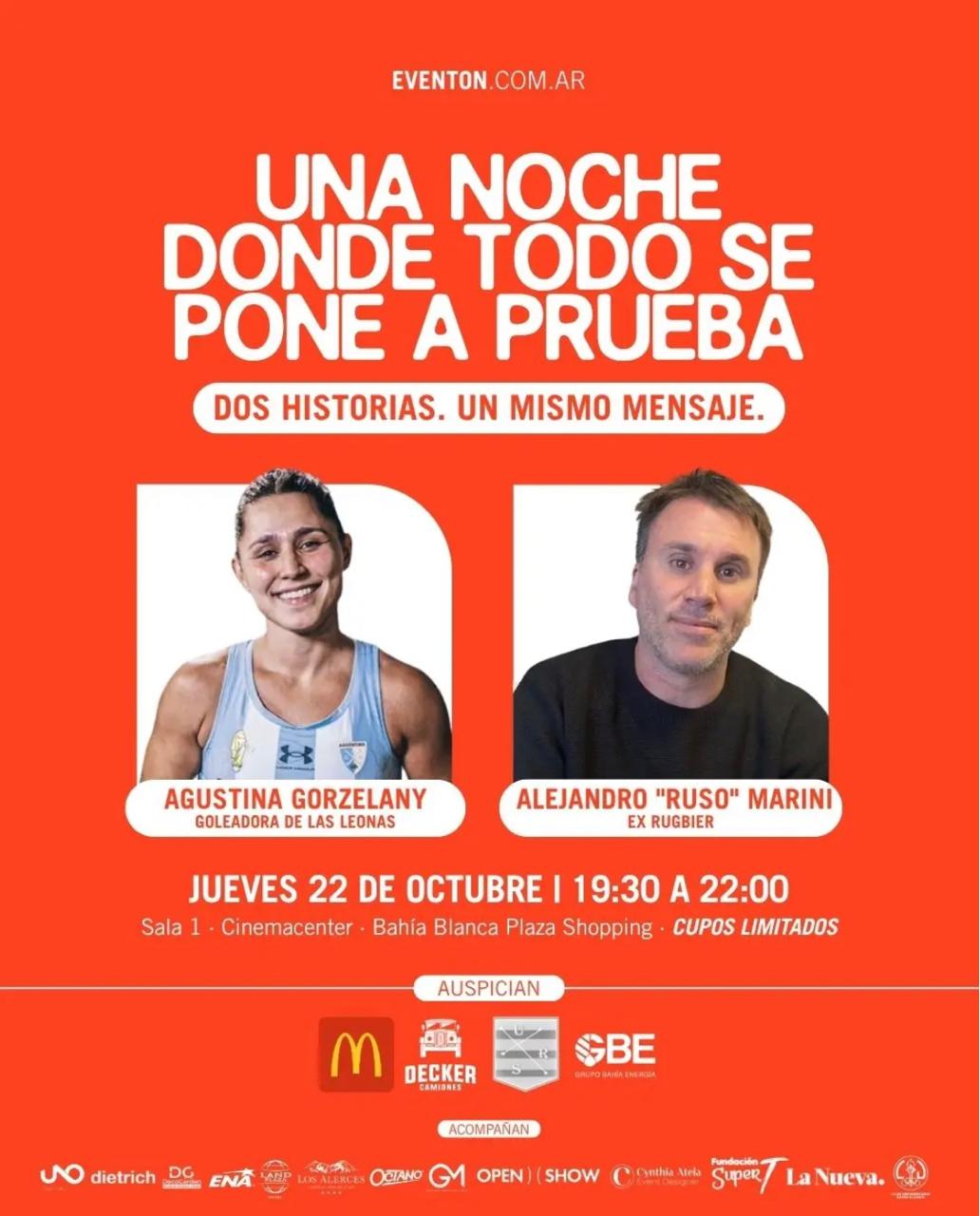 Una charla sobre desafíos y experiencias con Agustina Gorzelany y el “Ruso” Marini